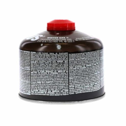 Baksidan av Primus Winter Gas 230 g.