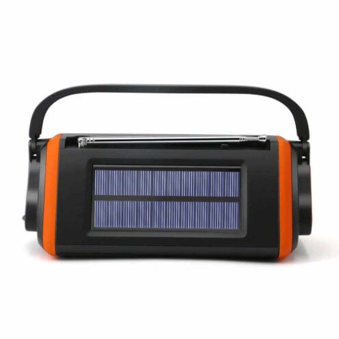 Nödradio och solcellsladdning med Vevradio med 4000 mAh powerbank.