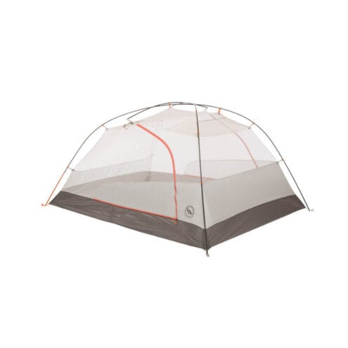 Två förtält med tremannatältet Copper Spur HV UL3 mtnGLO från Big Agnes.