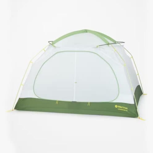 Marmot Limestone 4P kupoltält för 4 personer med en stängd dörr