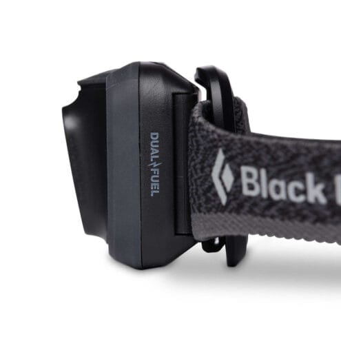 En praktisk Black Diamond Spot 400 pannlampa med 400 lumen från sidan