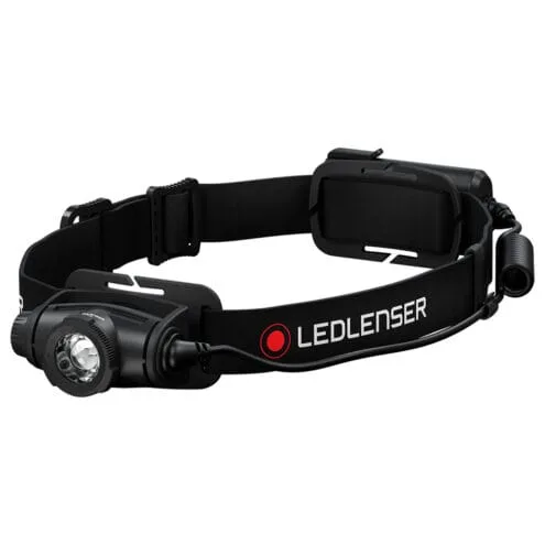 Svart prisvärd pannlampa från Ledlenser H5 Core.
