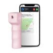 Rosa överfallsspray från Plegium Smart Mini med samtal till anhörig.