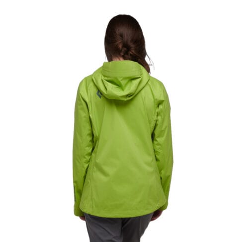 WOMEN'S STORMLINE STRETCH RAIN SHELL bakifrån på modell