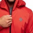 Närbild på dragkedja av Black Diamond Stormline Stretch Rain Shell skaljacka (herr)