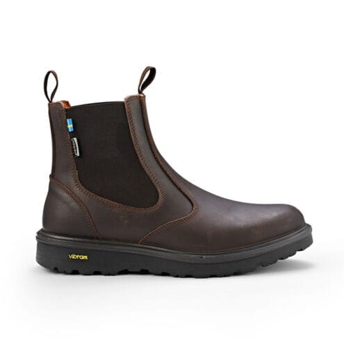 Robusta boots i skinn med Åreskutan från Graninge.