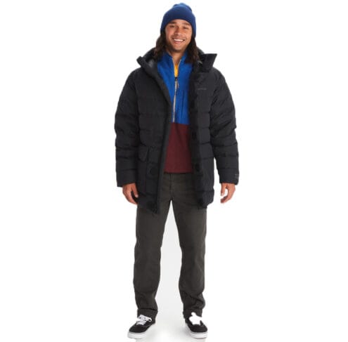 Marmot WarmCube GORE-TEX Golden Mantle dunjacka (herr) på modell