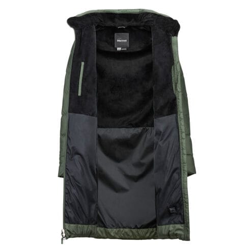Insidan av Montreaux Coat från Marmot med microfleece.