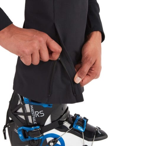 Närbild på byxbenet på Kate Pant skidbyxor från Marmot.