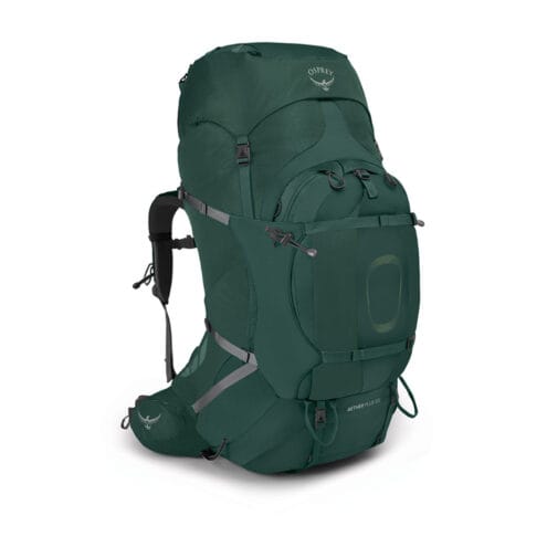 Stor vandringsryggsävk på 100 liter från Osprey Aether Plus 100.