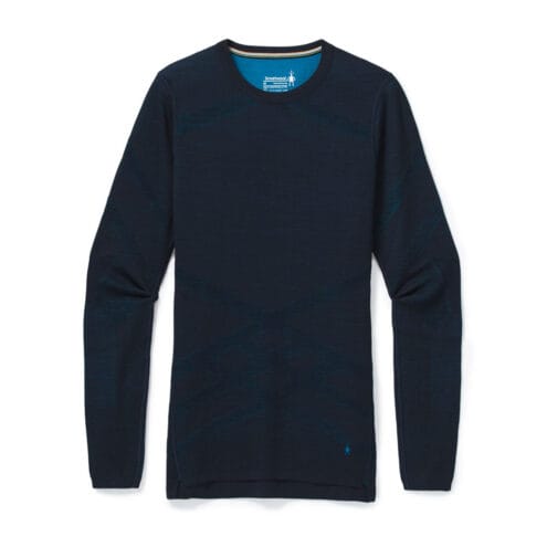 Varm underställströja i färgen navy från Smartwool Intraknit Merino 200 Crew för dam.