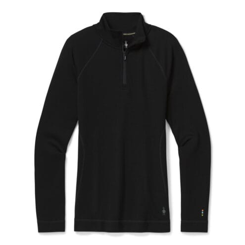 Bekväm underställströja för dam och dragkedja vid halsen från Smartwool Merino 250 Base Layer Crew för dam.