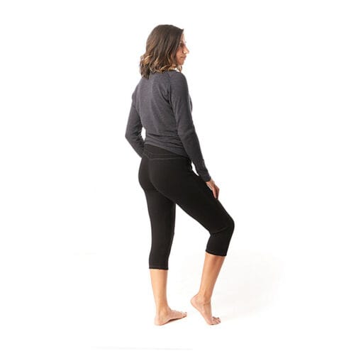Baksidan av underställsbyxa Merino M250 3/4 Bottom i marinoull från Smartwool.
