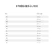 Storleksguide.