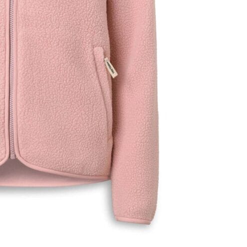 Närbild på Mysig pilejacka för dam från Tretorn Farhult Pile Jacket med dragkedja.