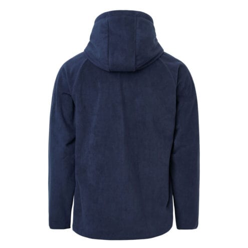 Baksidan av Tretorn Tech Fleece Hood i färgen navy.