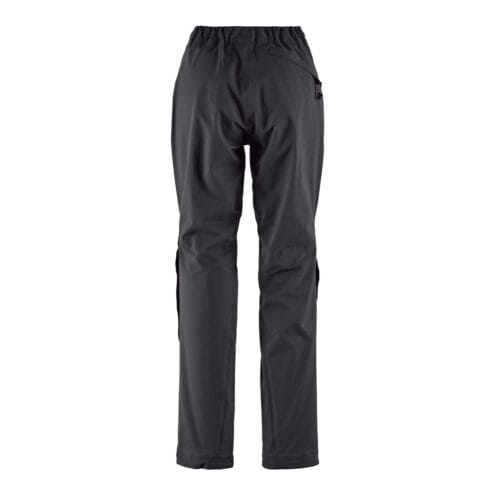 Baksidan av vattentäta överdragsbyxor Asynja Pant W från Klättermusen.