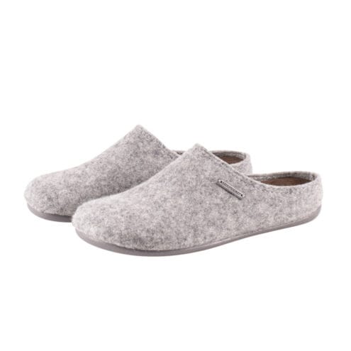 Bekväm Jon toffla i slip-in-modell från Shepherd i färgen grå.