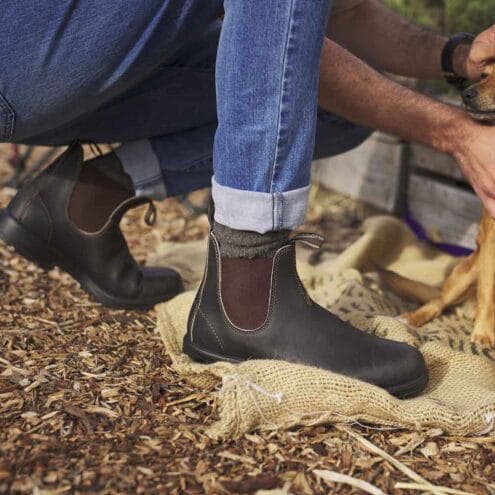 Blundstone 500 boots (dam / herr / unisex) på modell under använding