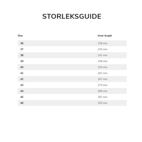 Storleksguide Wings neo
