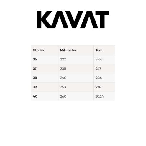 Kavat Albacken WP gummistövlar storleksguide