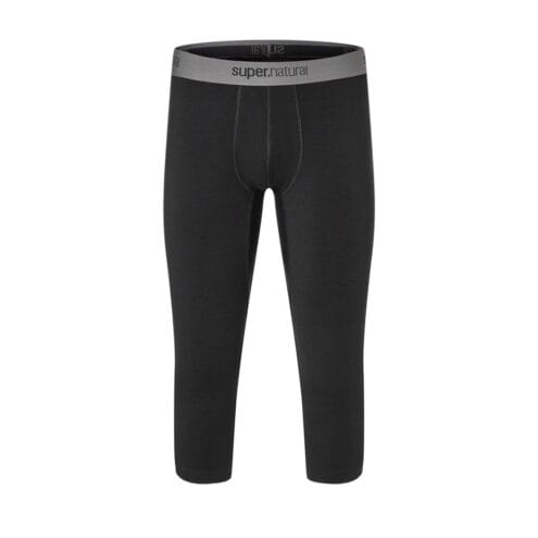 Underställsbyxa super.natural Base 3/4 Tight 230 i svart.
