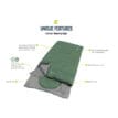Information om Outwell Contour Lux XL Green campingsovsäck