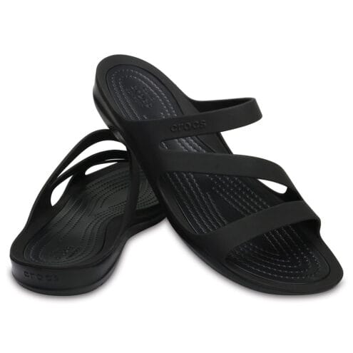 Crocs Women's Swiftwater Sandal (dam) i svart.