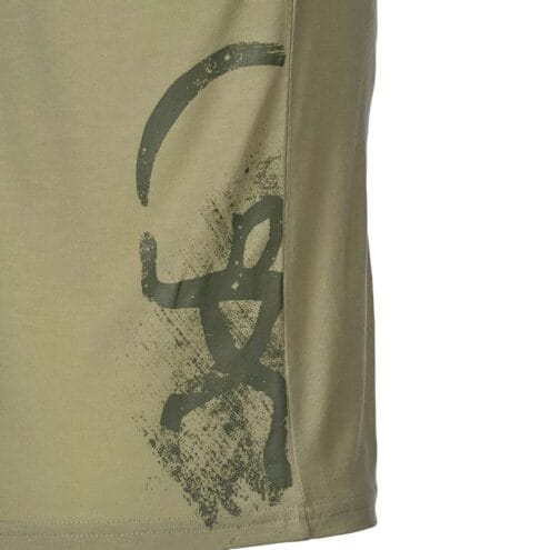 Närbild på tryck av Isbjörn LOGO tshirt.
