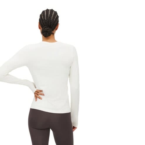 Röhnisch Jacquard Long Sleeve, Tofu med ryggen vänd mot kameran