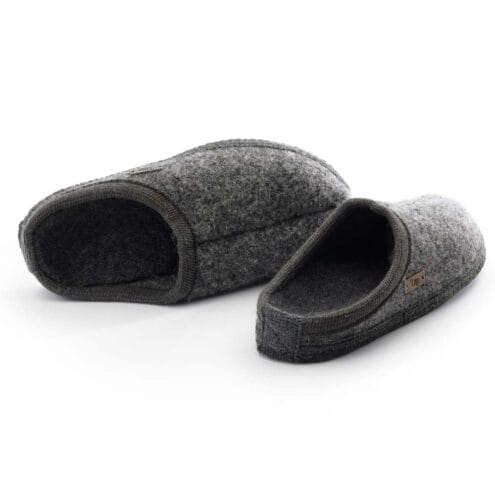 Klassiska tofflor från Ulle Original i färgen Grey Melange