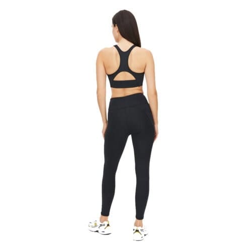 Röhnisch Flattering High Waist Tights, Black på en modell bakifrån