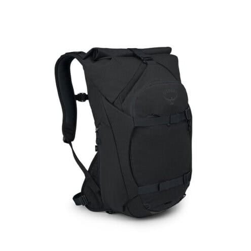 Osprey Metron Roll Top 22L ryggsäck (unisex) i svart snett framifrån
