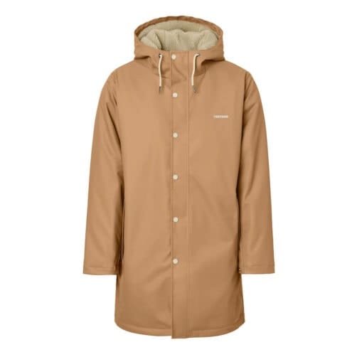 Bekväm regnjacka med foderfrån Tretorn Wings Pile i färgen beige.