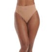 Adidas HIGH LEG BRIEF mikrofibertrosa i färgen beaver fur på en modell