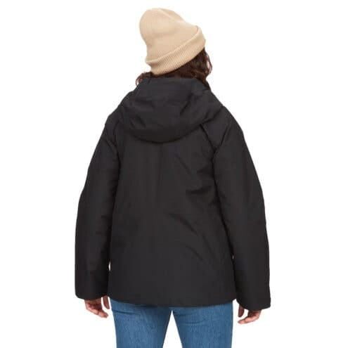 En tålig Marmot Lightray goretex jacket på en modell som vänder ryggen mot kameran