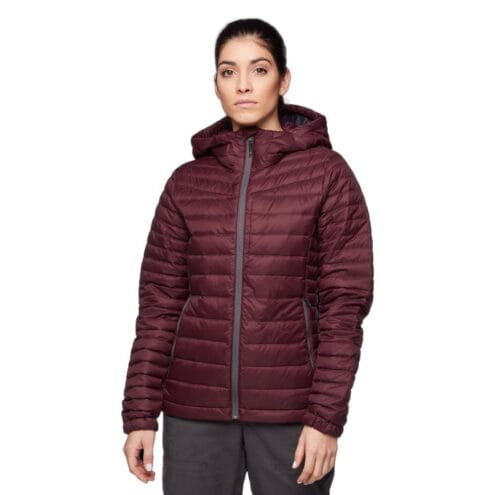 Black Diamond Access Down Hoody dunjacka med huva (dam) i färgen borduex