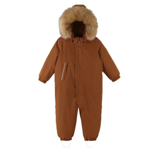 Småbarn vattentät vinteroverall Gotland i färgen cinnamon brown