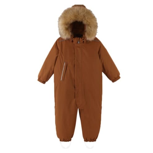 Småbarn vattentät vinteroverall Gotland i färgen cinnamon brown