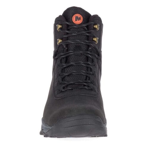 Ett par varma Merrell Vigo Thermo Mid Leather Waterproof vandringskängor (herr) framifrån