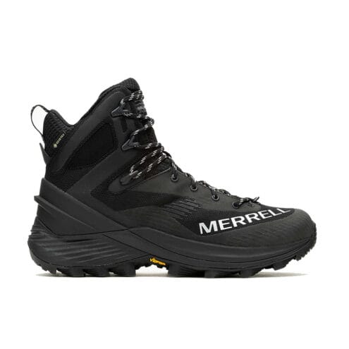 Ett par stabila Merrell MTL Thermo Rouge 4 Mid GTX löparskor för vinter (herr)