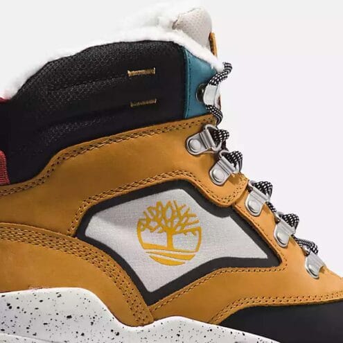 Närbild på detaljer av Timberland Moriah Range Hiker WP vinterkängor (dam)