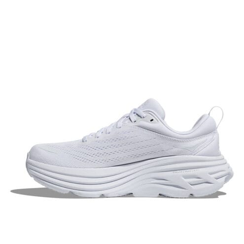 HOKA Bondi 8 för dam baksidan av färgen vit