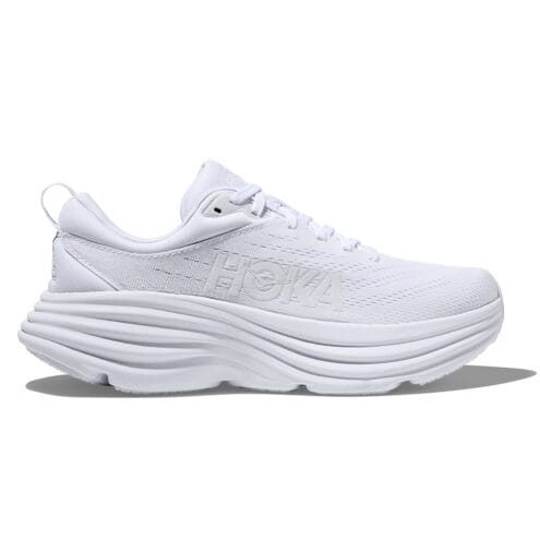 HOKA Bondi 8 löparskor i färgerna vit och vit