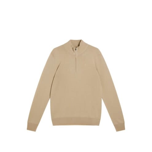 J. Lindeberg Kian Zipped Sweater (herr) i färgen beige safari