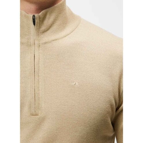 Närbild på dragkedja av J. Lindeberg Kian Zipped Sweater (herr)