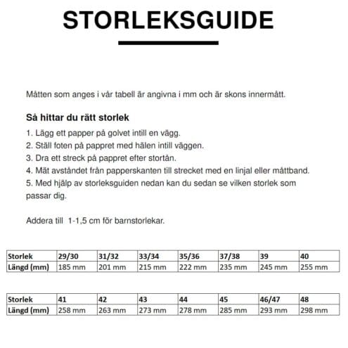 storleksguide till powerboot