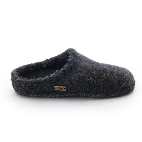 Ulle Mohair Seamless ulltofflor i färgen dark grey