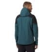 En modell visar baksida av En vind och vattenavisande Helly Hansen Blaze Hooded Softshell Jacket skaljacka (herr)