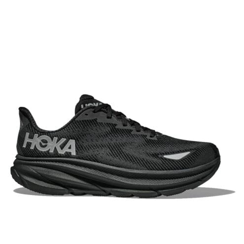 Utsida profil av en stötdämpande och morderna HOKA ONE ONE Clifton 9 GORE-TEX